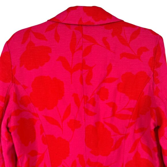 Kate Spade X Target Classic Rose Linen Blazer Fuchsia Pink Red Size XXS - Picture 4 of 13